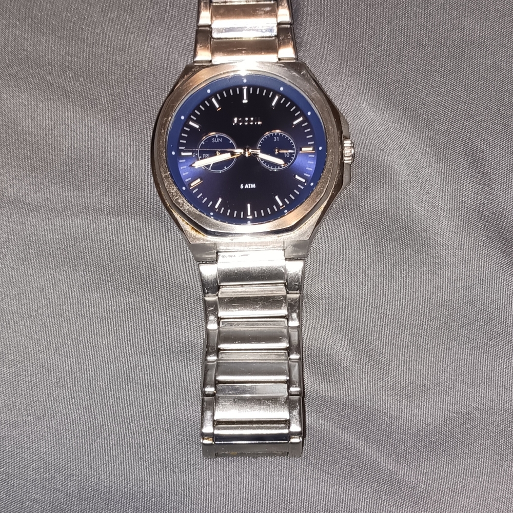 Men Silver FOSSIL WATCH - Picture 3 of 4